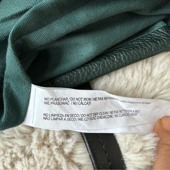 Zara Dark Green Thick 100% Pebble Cow Leather Tote bag - Picture 10 of 16